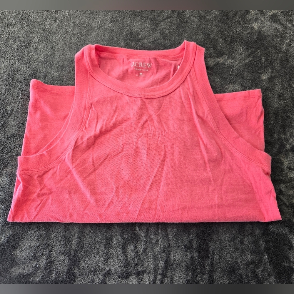 J.Crew Organic Slub Pink Tank Size Medium